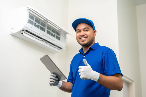 Rocket Heating And Air technician working